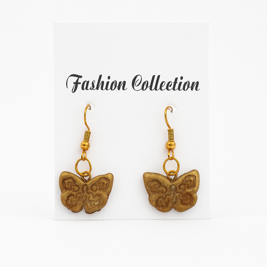 Vintage Butterfly Dangle Earrings – Lightweight Handmade Jewelry for Women
